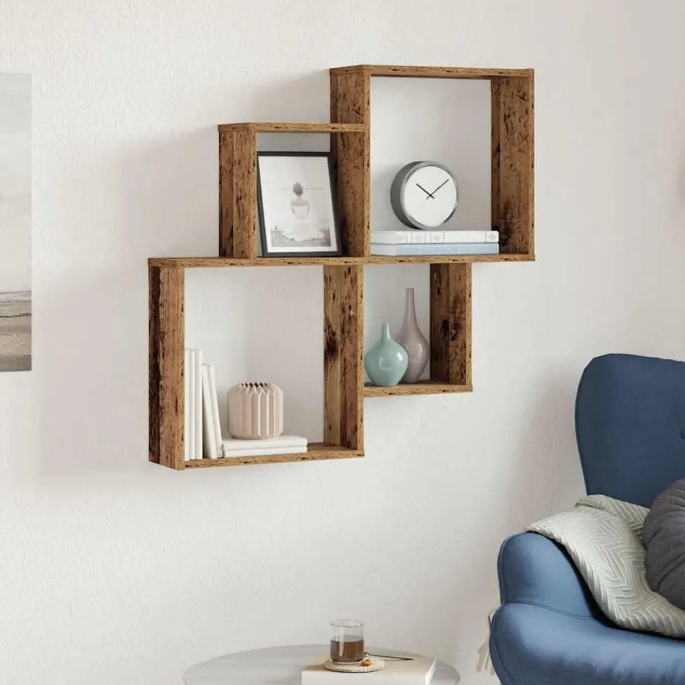 vidaXL Étagère murale 80x15x78,5 cm bois d'ingénierie