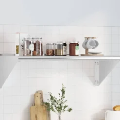 vidaXL Étagère murale 100x45x31 cm argenté acier inoxydable