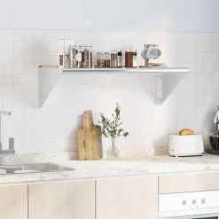 vidaXL Étagère murale 100x45x31 cm argenté acier inoxydable