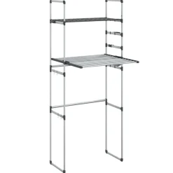Produits Ménagers-vidaXL Étagère pour machine à laver 77x52x192 cm aluminium