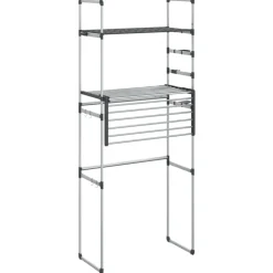Produits Ménagers-vidaXL Étagère pour machine à laver 77x52x192 cm aluminium