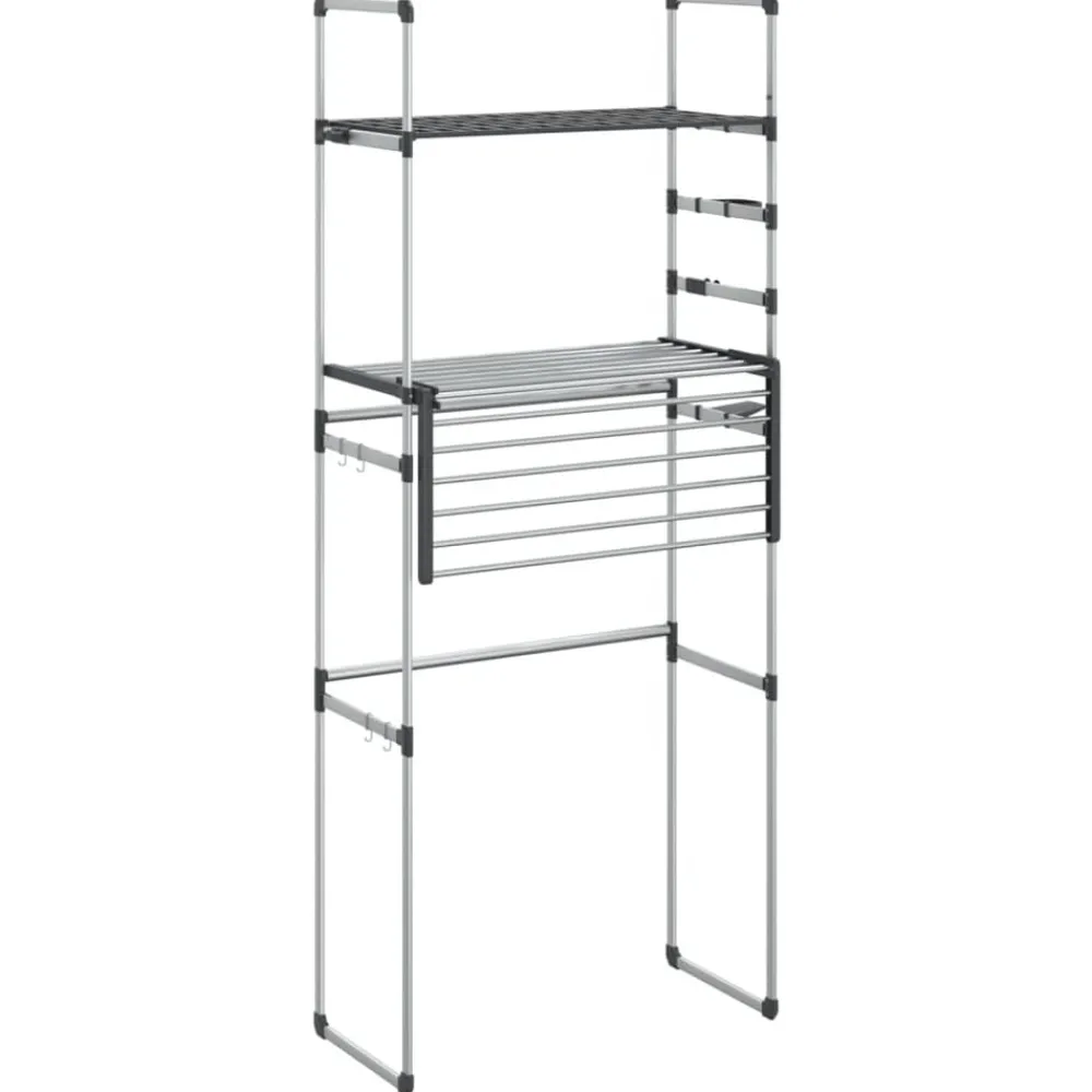 Produits Ménagers-vidaXL Étagère pour machine à laver 77x52x192 cm aluminium