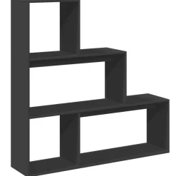 Étagères-vidaXL Étagère séparatrice de pièce à 3 niveaux 123x29x123 cm Noir