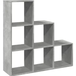 Étagères-vidaXL Étagère séparatrice de pièce à 3 niveaux 99x29x99 cm Gris béton