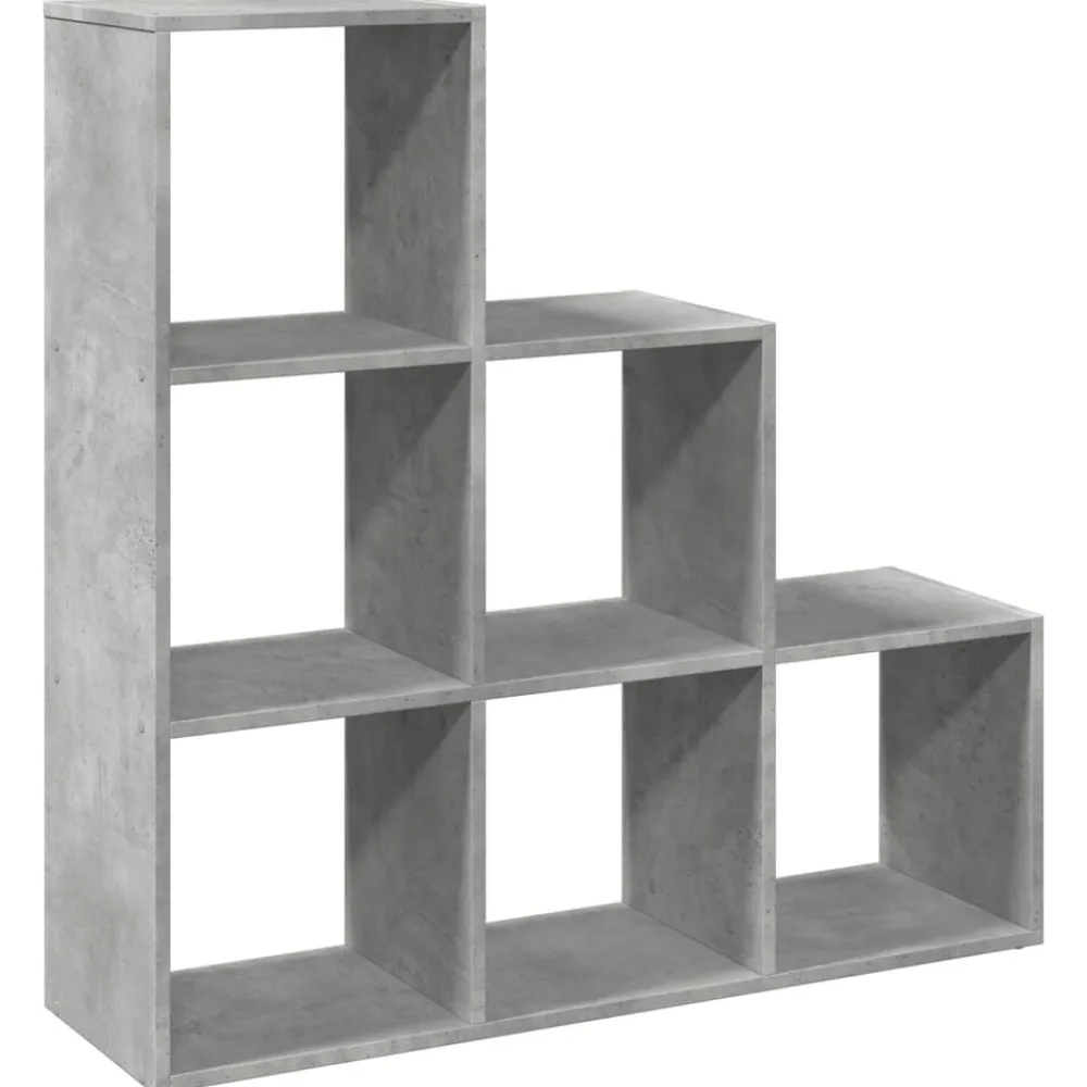 Étagères-vidaXL Étagère séparatrice de pièce à 3 niveaux 99x29x99 cm Gris béton