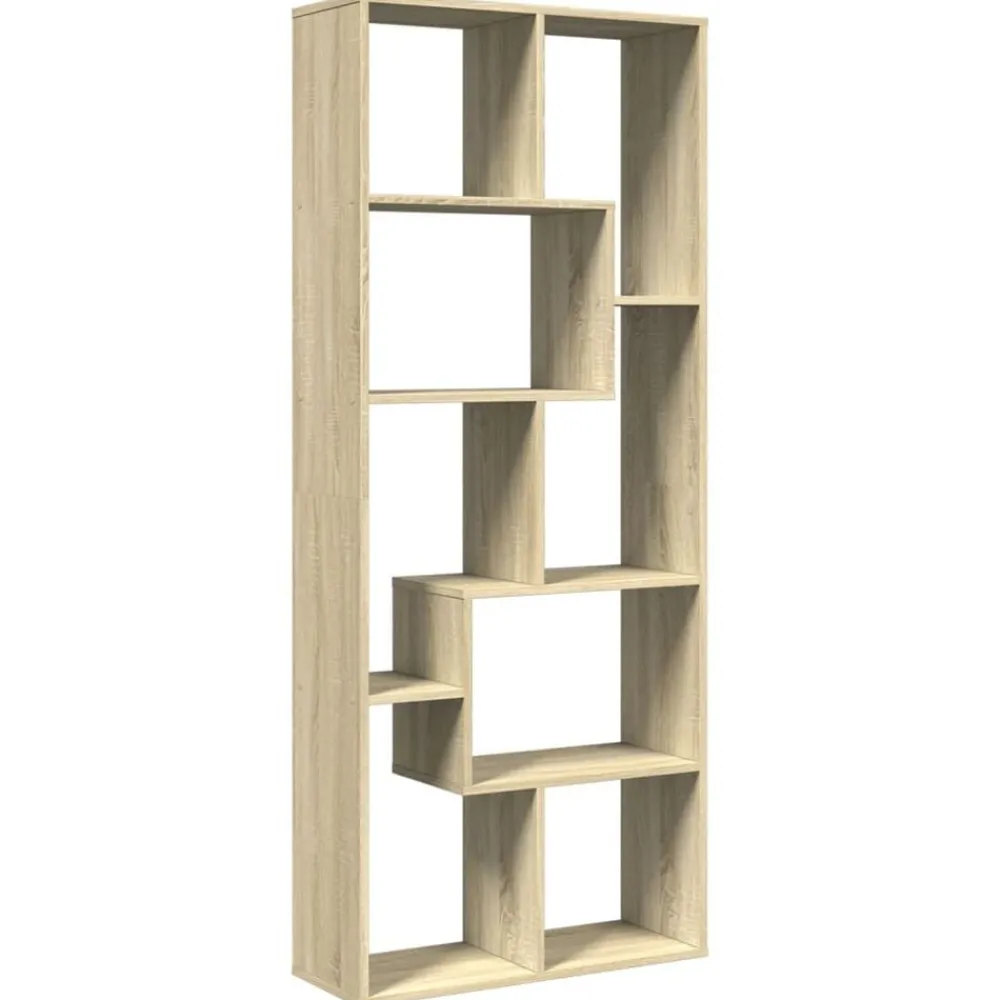 Étagères-vidaXL Étagère séparatrice de pièce chêne sonoma 67x25x161,5 cm Chêne sonoma