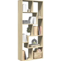 Étagères-vidaXL Étagère séparatrice de pièce chêne sonoma 67x25x161,5 cm Ch&ecirc;ne sonoma