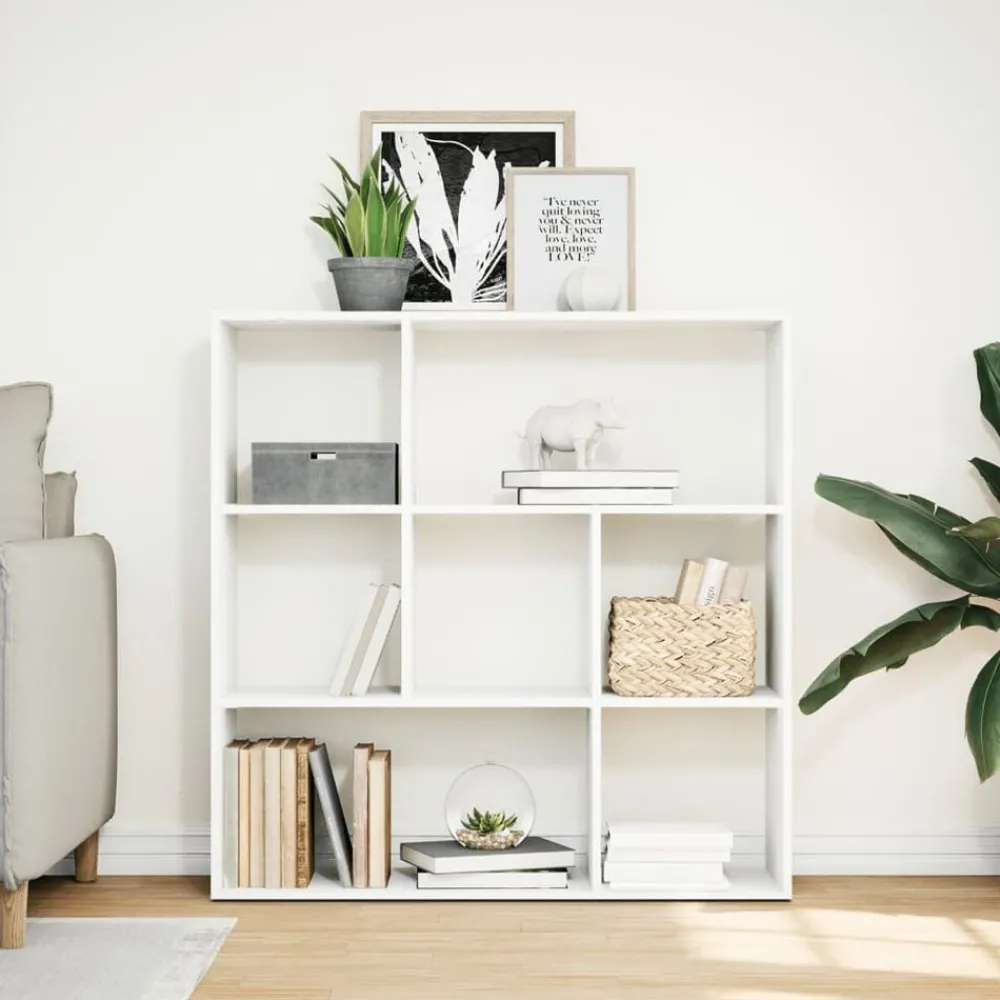 Étagères-vidaXL Étagère séparatrice de pièce 102x29x103,5 cm Blanc