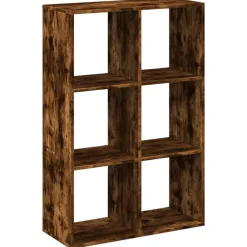 vidaXL Étagère séparatrice de pièce chêne fumé 69,5x29x103,5 cm