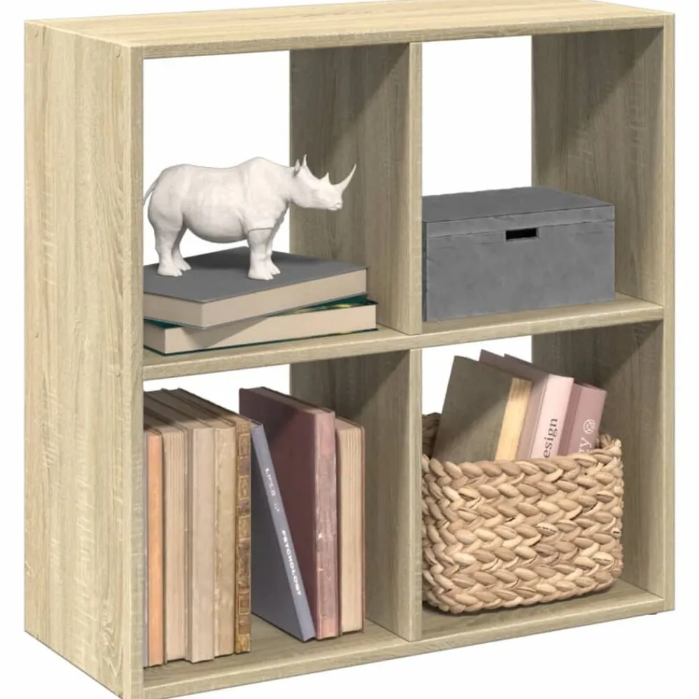 Étagères-vidaXL Étagère séparatrice de pièce chêne sonoma 69,5x29x69,5 cm Chêne sonoma