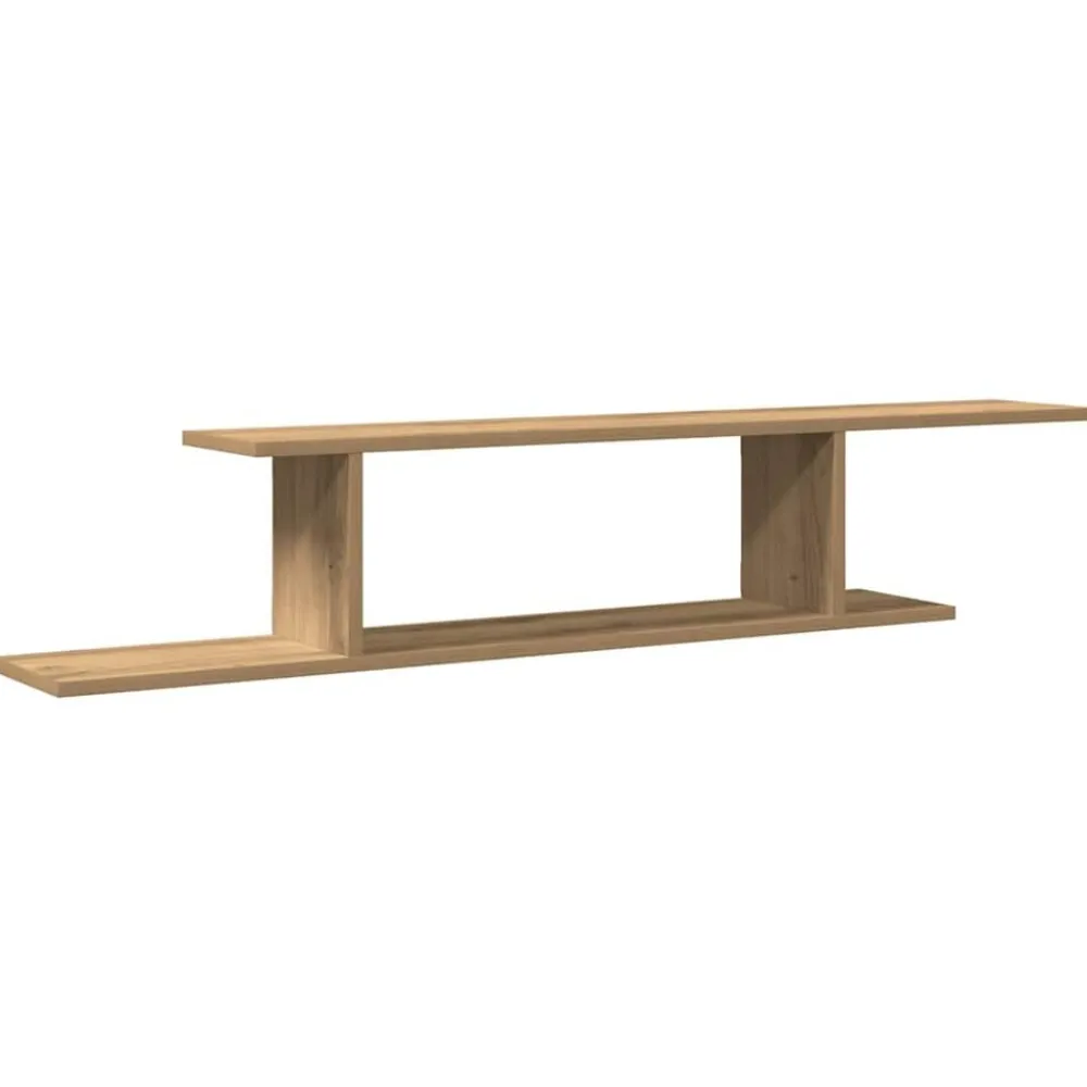 Étagères-vidaXL Étagère TV murale chêne artisanal 125x18x23cm bois d'ingénierie chêne artisanal