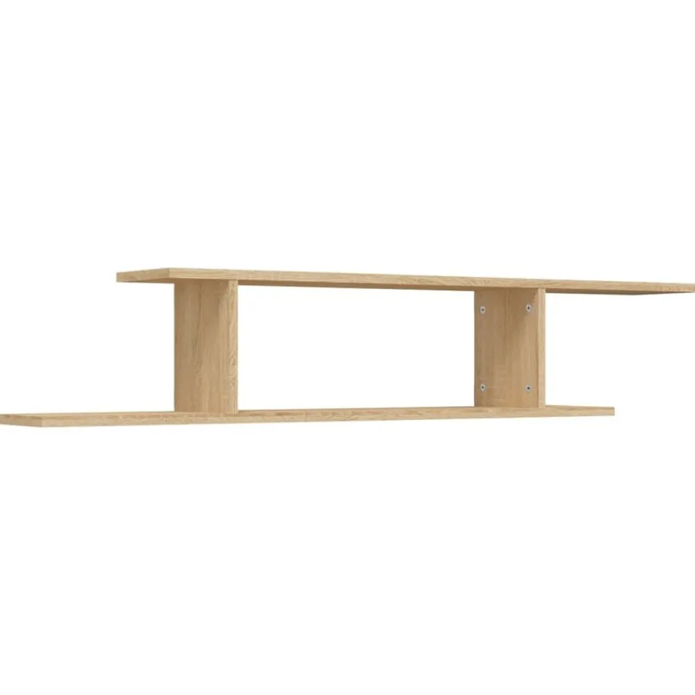 Étagères-vidaXL Étagère TV murale Chêne Sonoma 125x18x23 cm Bois d’ingénierie Chêne sonoma
