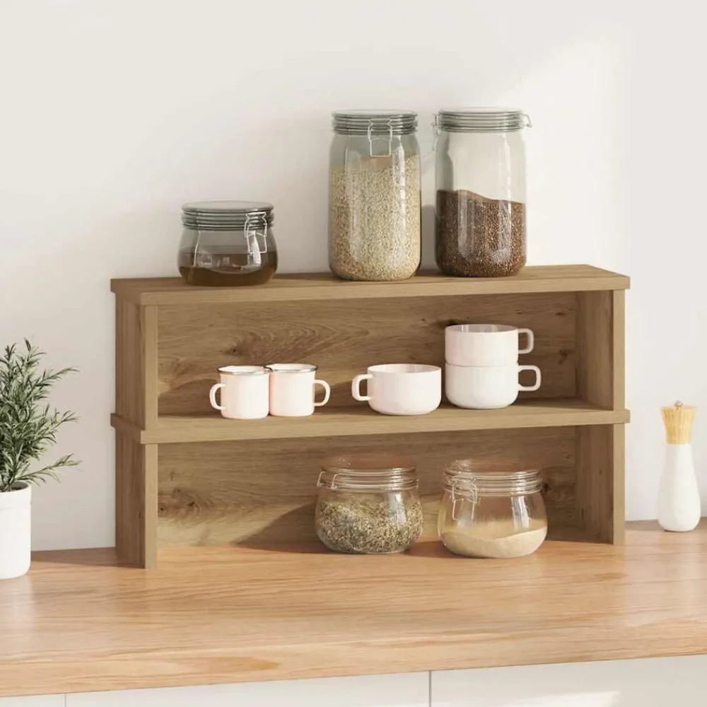 Arts De La Table & Arts Culinaires-vidaXL Étagères de cuisine empilables 2 pcs chêne artisanal 50x15x16cm ch&ecirc;ne artisanal