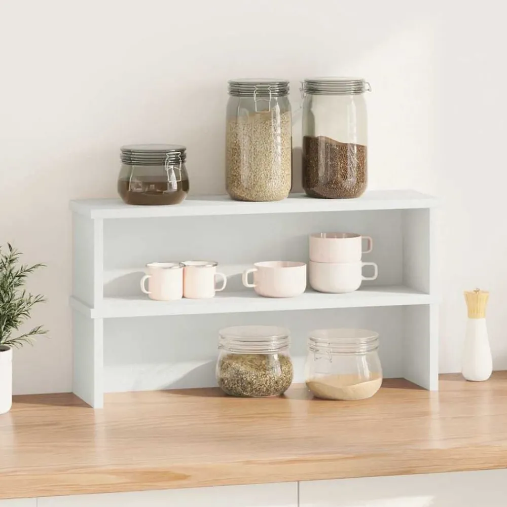 vidaXL Étagères de cuisine empilables 2 pcs 50x15x16 cm