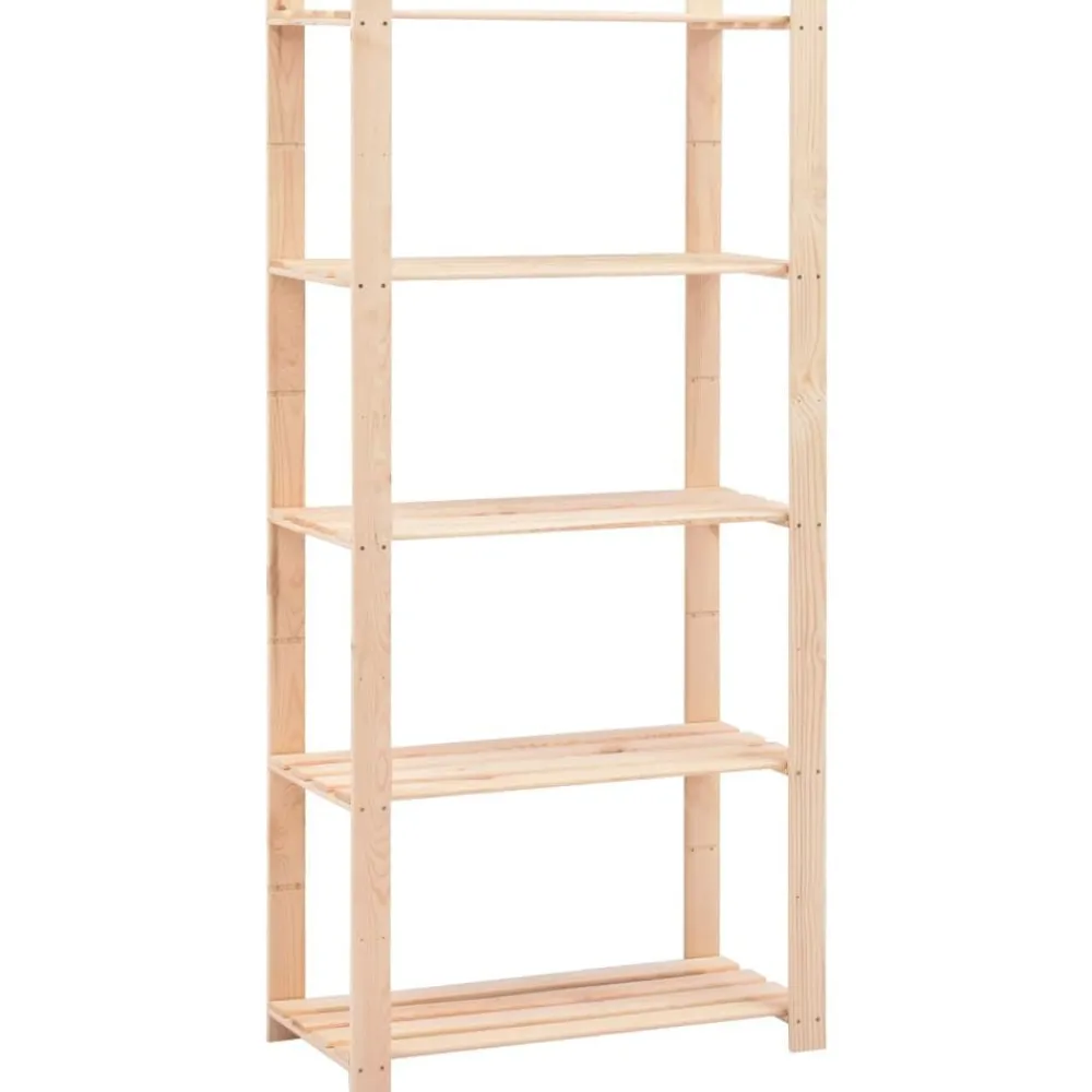 vidaXL Étagères de stockage 5 niveaux 2 pcs 80x38x170 cm Pin 250 kg