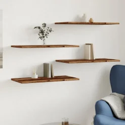 Étagères-vidaXL Étagères murales 4 pcs 60x30x1,5cm bois d'ingénierie Vieux bois