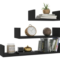 vidaXL Étagères murales 3 pcs Bois d'ingénierie