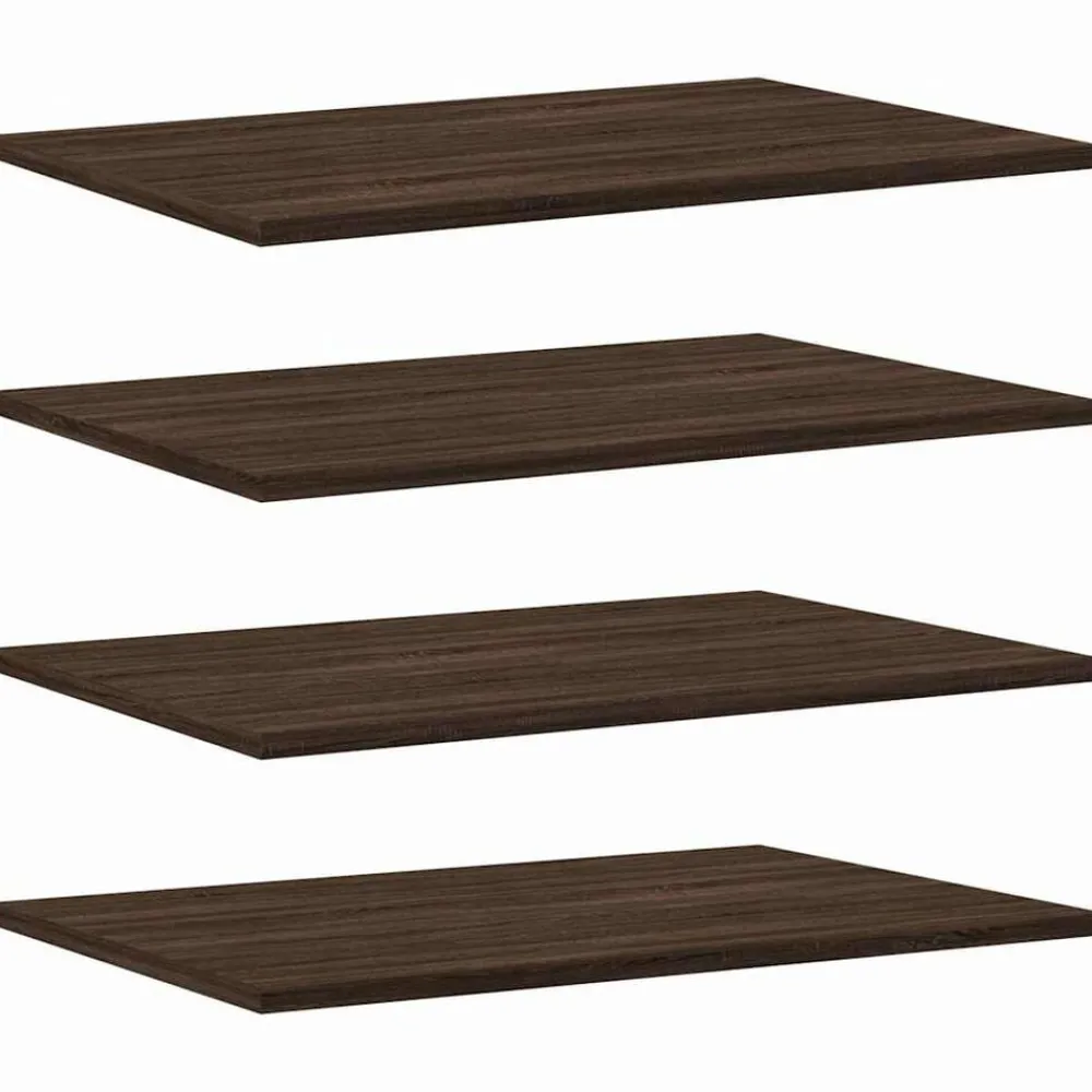 vidaXL Étagères murales 4 pcs chêne marron 60x40x1,5cm bois ingénierie
