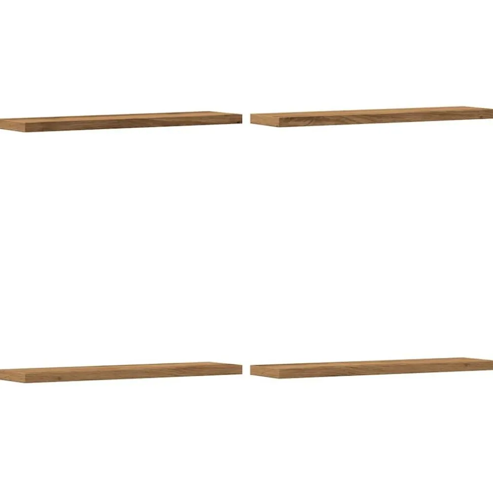 Étagères-vidaXL Étagères murales 4 pcs chêne artisanal 40x10x1,5 cm ch&ecirc;ne artisanal