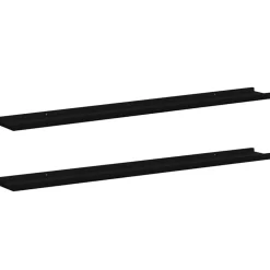 Étagères-vidaXL Étagères murales 2 pcs 100x9x3 cm Noir