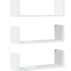vidaXL Étagères murales 3 pcs 58x18x18 cm bois d'ingénierie