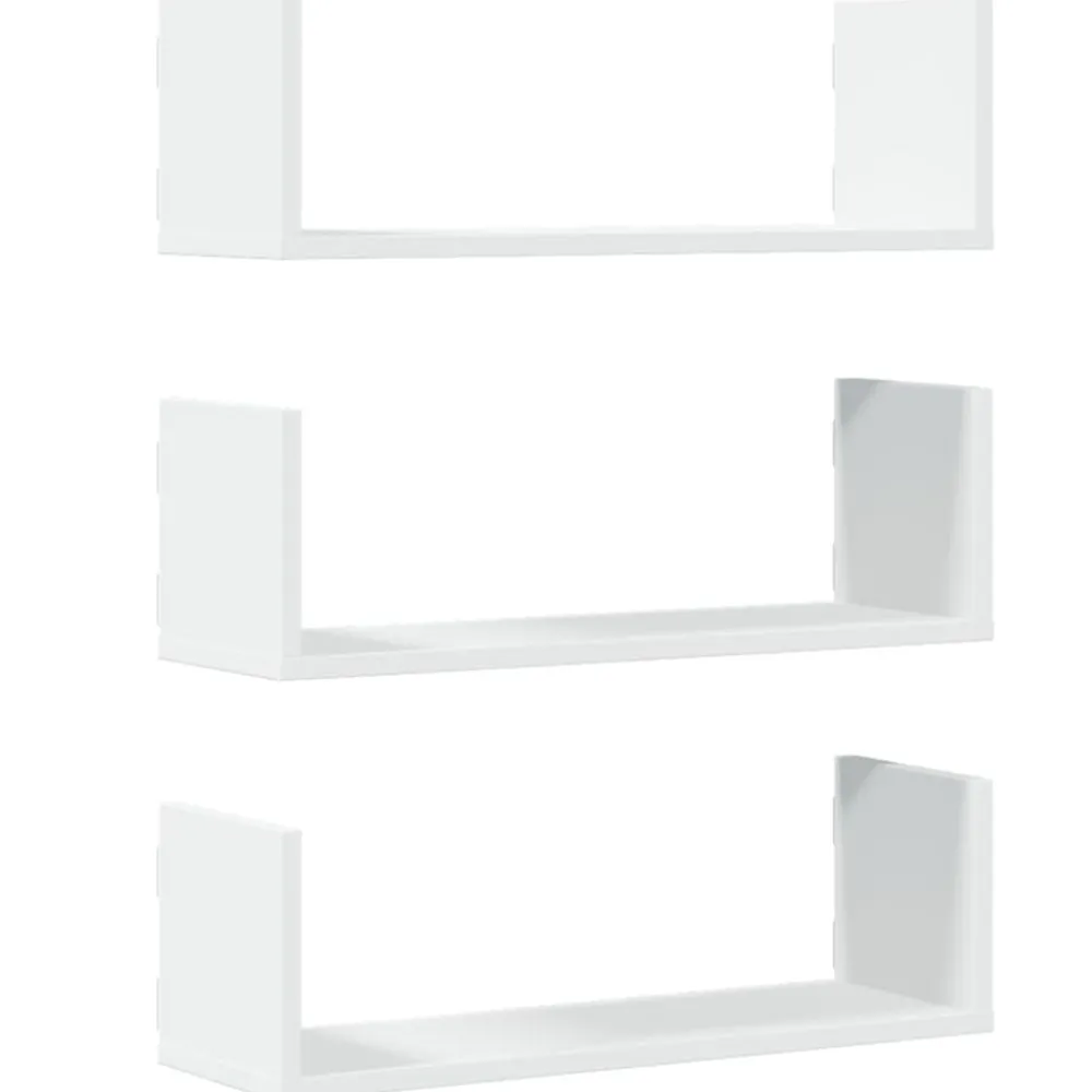 vidaXL Étagères murales 3 pcs 58x18x18 cm bois d'ingénierie
