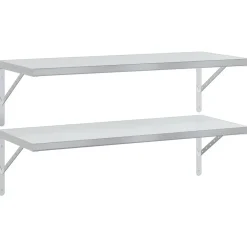 vidaXL Étagères murales 2 pcs 100x40 cm é acier inoxydable