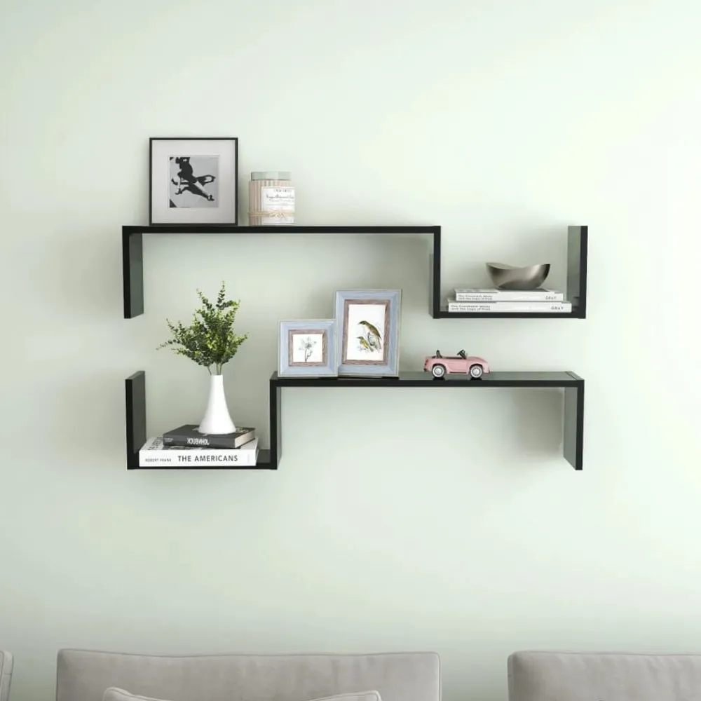 vidaXL Étagères murales 2 pcs 100x15x20 cm bois d'ingénierie