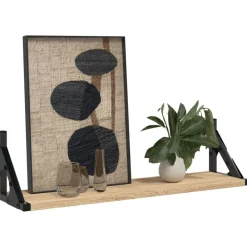 Étagères-vidaXL Étagères murales 2 pcs chêne sonoma 60x15x15,5 cm Chêne sonoma