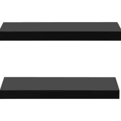 vidaXL Étagères murales flottantes 2 pcs Noir 40x20x3,8 cm