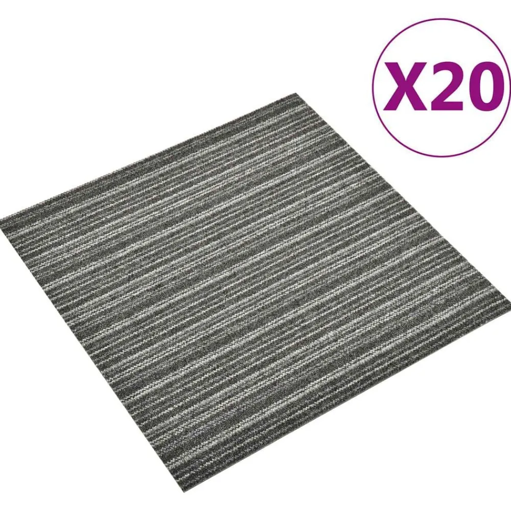 vidaXL Tapis 20 pcs 50 x 50 cm 100% Polypropylène
