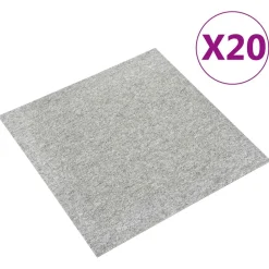 vidaXL Tapis 20 pcs 50 x 50 cm 100% Polypropylène