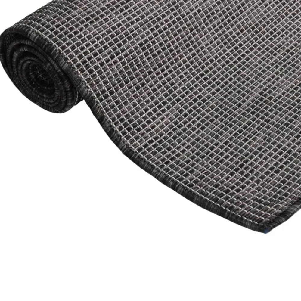 vidaXL Tapis à tissage plat d'extérieur 80x250 cm