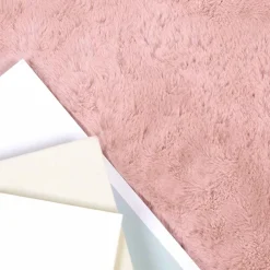 Décorations-vidaXL Tapis antidérapant en fausse de lapin OLITE 60 x 110 cm Rose