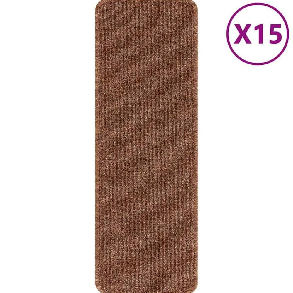 vidaXL Tapis Antidérapants pour Escaliers 15 pcs Jaune 60 x 25 cm PP