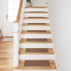 Produits Ménagers-vidaXL Tapis Antidérapants pour Escaliers 15 pcs Jaune 60 x 25 cm PP Jaune clair