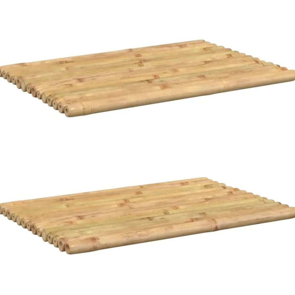 vidaXL Tapis de bain 2 pcs 50x35 cm bambou