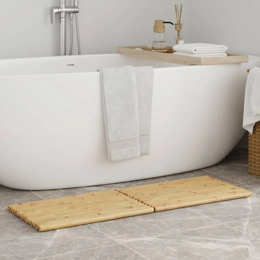 vidaXL Tapis de bain 2 pcs 50x35 cm bambou