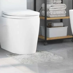 vidaXL Tapis de bain antidérapant avec découpe pour toilette