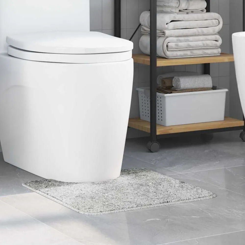 vidaXL Tapis de bain antidérapant avec découpe pour toilette