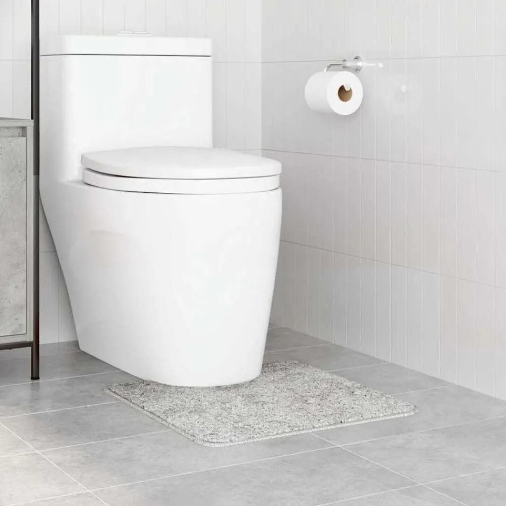 vidaXL Tapis de bain antidérapant avec découpe pour toilette