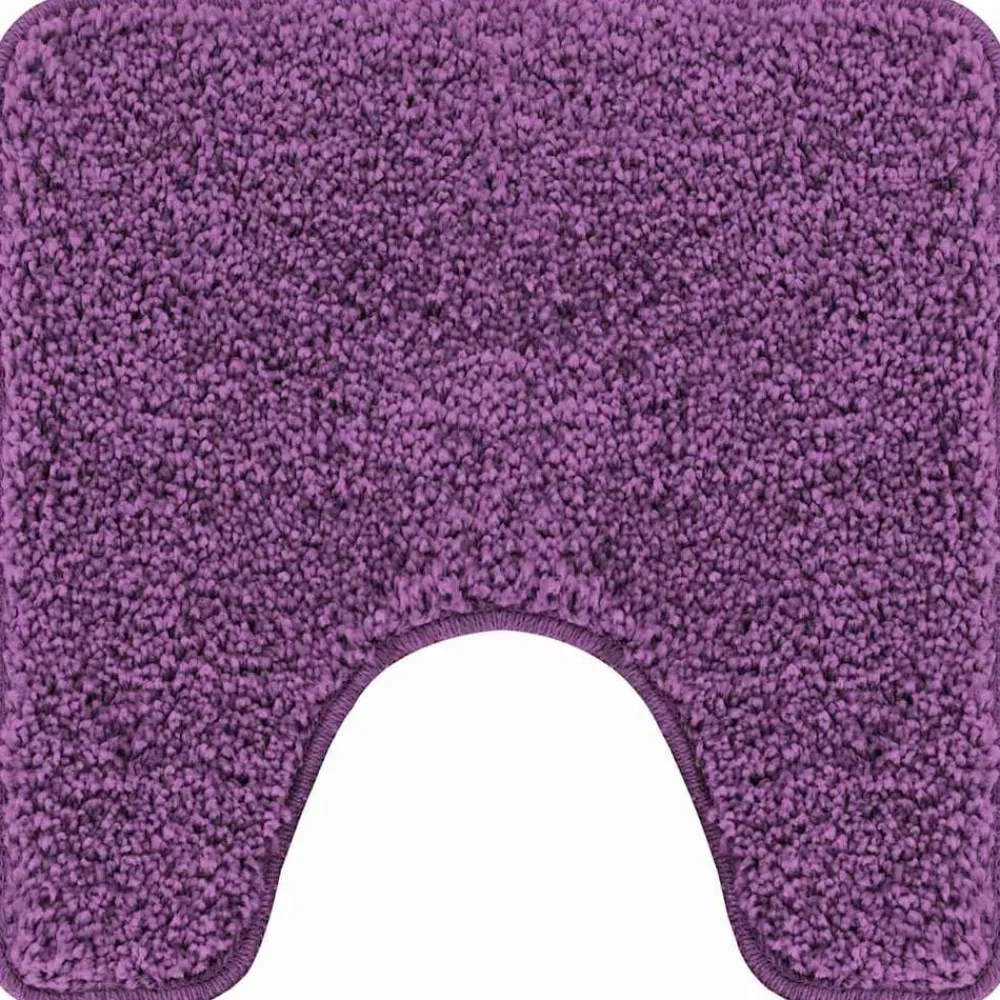 Accessoires De Salle De Bain-vidaXL Tapis de bain antidérapant avec découpe pour toilette Violet