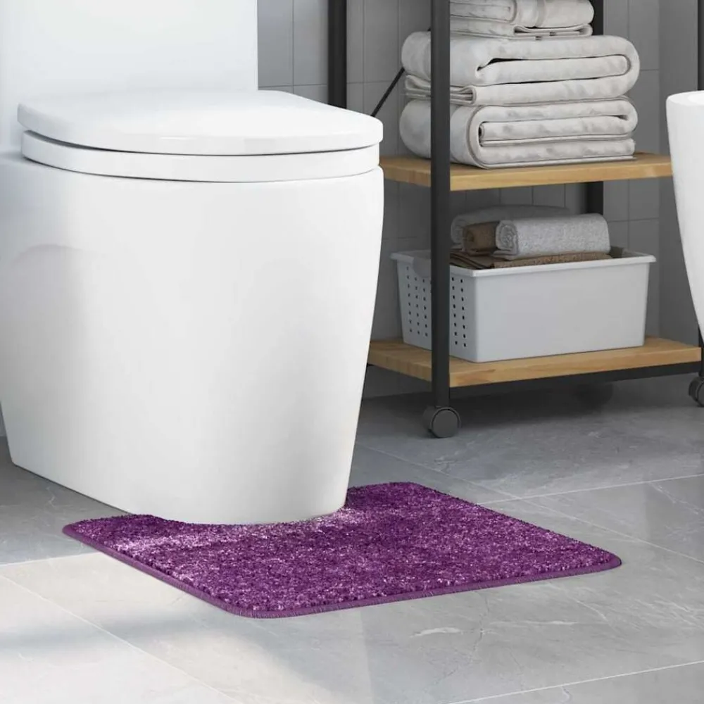 Accessoires De Salle De Bain-vidaXL Tapis de bain antidérapant avec découpe pour toilette Violet