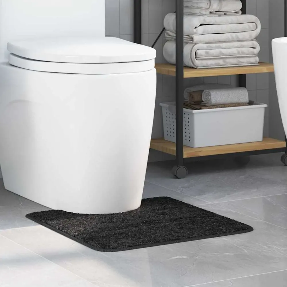 vidaXL Tapis de bain antidérapant avec découpe pour toilette