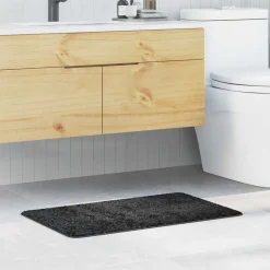 Accessoires De Salle De Bain-vidaXL Tapis de bain antidérapant 50 x 80 cm PP Gris foncé