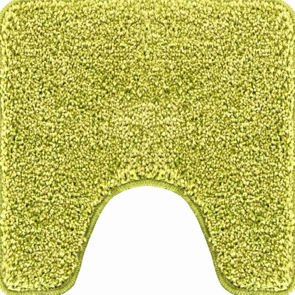 Accessoires De Salle De Bain-vidaXL Tapis de bain antidérapant avec découpe pour toilette Vert