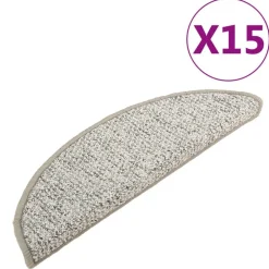 vidaXL Tapis de marches d'escalier 15 pcs 56x17x3 cm