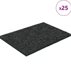 vidaXL Tapis de patio en granulat de caoutchouc Noir 6 x 9 x 0,3 cm
