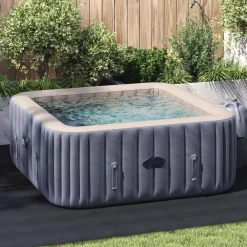 Piscine & Spa-vidaXL Tapis de piscine 274 x 274 x 0,1 cm Tissu non tissé Noir
