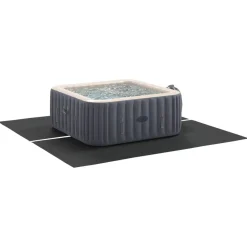 Piscine & Spa-vidaXL Tapis de piscine 274 x 274 x 0,1 cm Tissu non tissé Noir